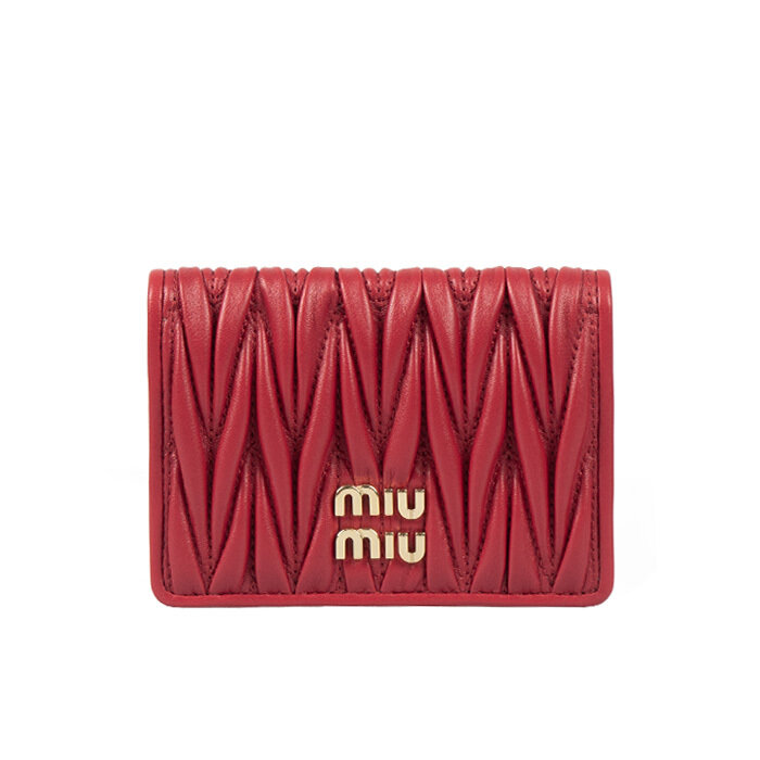 [로로모다] 미우미우 마테라쎄 나파 가죽 여성 카드지갑 / 5MC103-AFPP-F0011 - Miu Miu