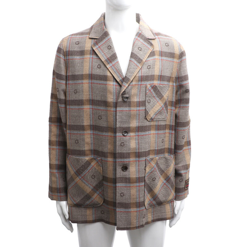 구찌 654840 로고 울 남성 체크 자켓kk71767538 - Gucci