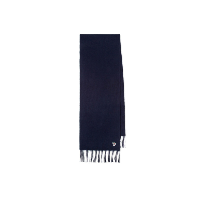 26SS 지브라 로고 패치 울 머플러 네이비 M1A 150K PZEBRA 47 - Paul Smith