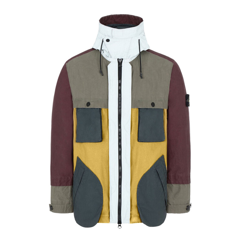 15주년 TELA PLACCATA 컬러 포켓 내피 후드 자켓 멀티 711542155 V0034 - Stone Island