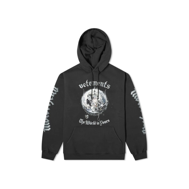 15주년 여성 모터헤드 프린팅 오버핏 후드티 블랙 UAH21TR613 BLACK - Vetements