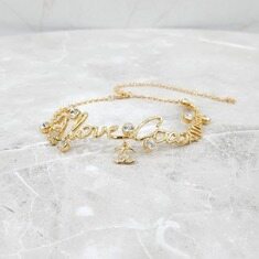 [럭스유] (새상품) 샤넬 CC로고 크리스탈 LOVE 코코 초커 목걸이 썸네일 5