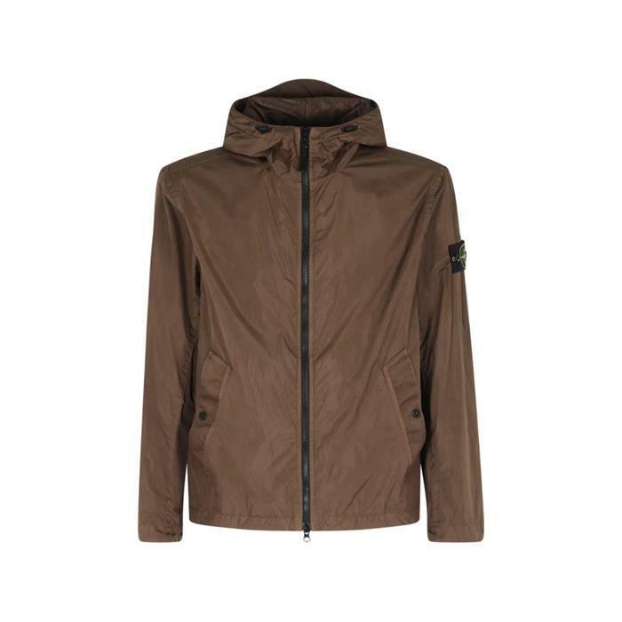 [국내발송] 스톤아일랜드 크링클 랩스 윈드 후드 재킷 브라운 4100001 S0A23 V007C - Stone Island