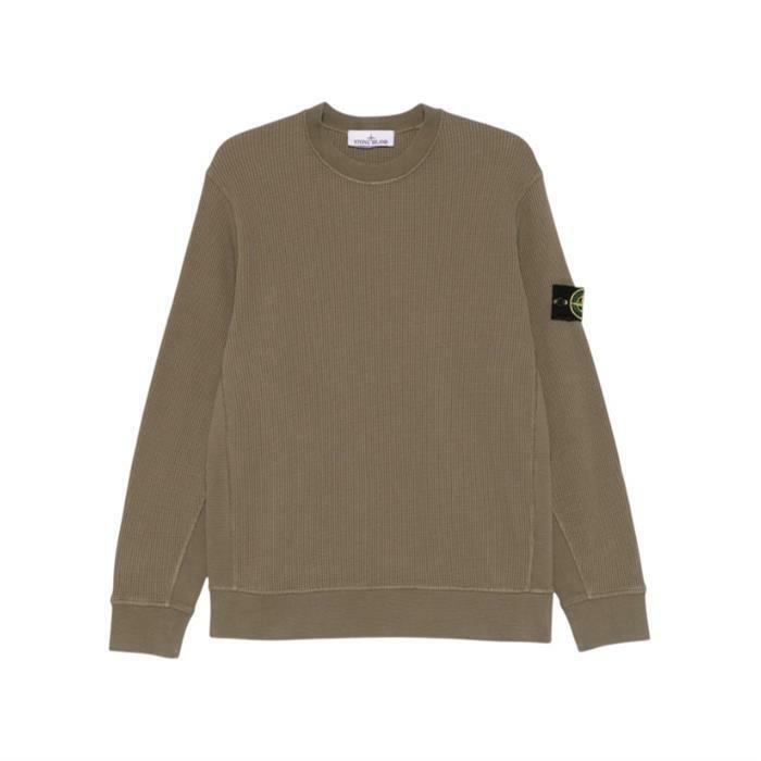 스톤아일랜드 오가닉 코튼 와플 레귤러핏 맨투맨 6100056 S0044 V005G - Stone Island