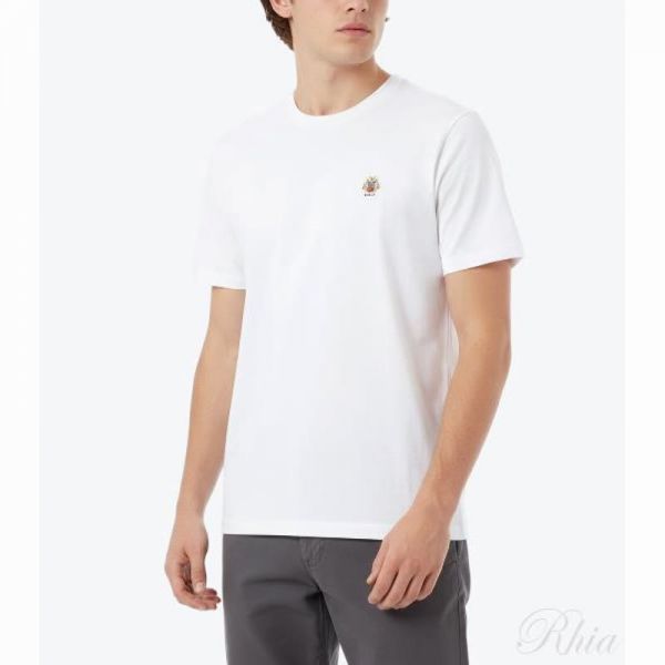 발리 25 MJE06LCO318 U001 크레스트 로고 반팔 티셔츠 - Bally