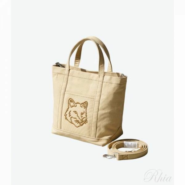 메종키츠네 폭스 헤드 스몰 토트 LW05103WW0107 0102 토트백 - Maison Kitsune