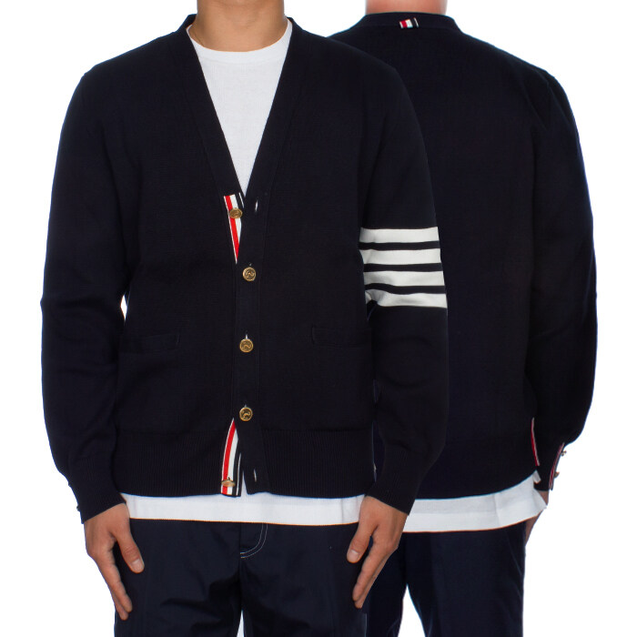 톰브라운 26SS 밀라노 스티치 사선 가디건 MKC171A 00219 415 - Thom Browne