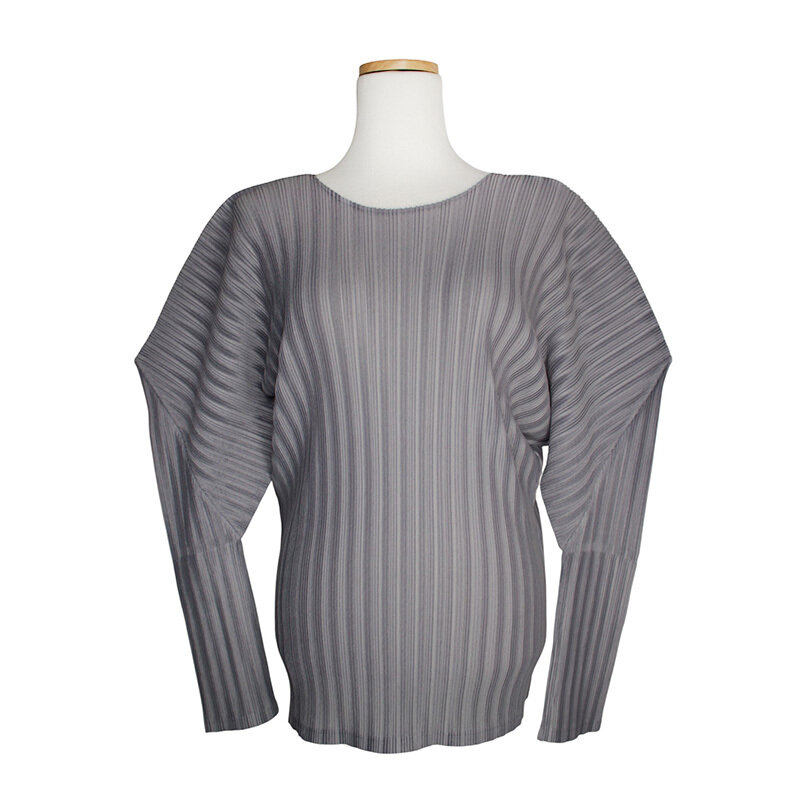 이세이미야케 플리츠플리즈 그레이 긴팔 상의 (3) - Issey Miyake