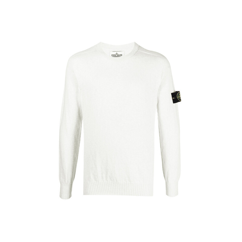 15주년 와펜 크루넥 니트 화이트 7415524B0 V0001 - Stone Island