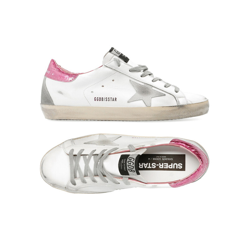 15주년 여성 슈퍼스타 스니커즈 화이트/체커핑크탭 GWF00102 F000715 10386 - Golden Goose
