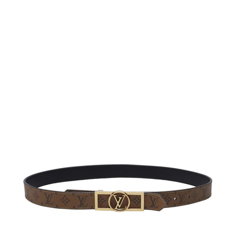 (80) 브라운 블랙 모노그램 도핀 리버서블 벨트 - Louis Vuitton