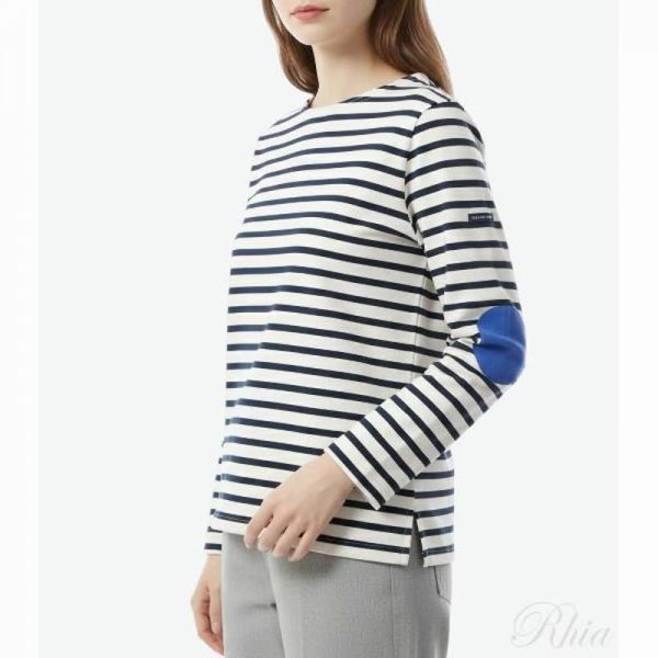 세인트제임스 보쟈니 엘보 패치 에크루 마린 메르 8649 EV - Saint James