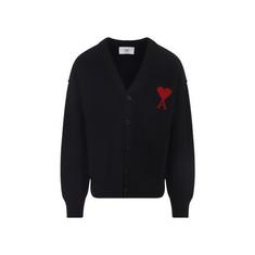 25FW 아미 하트 로고 인타르시아 V넥 가디건 UKC367018009 썸네일 1