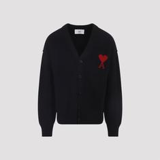 25FW 아미 하트 로고 인타르시아 V넥 가디건 UKC367018009 썸네일 2