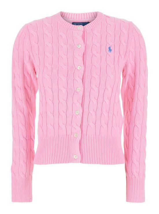26SS 폴로 랄프로렌 폴로 자수 케이블 니트 가디건 211971868010 PINK DOM - Polo Ralph Lauren