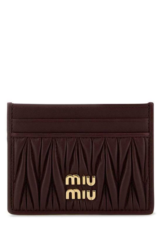 26SS 미우미우 마테라쎄 카드 나파레더 카드홀더 5MC076AFPPF0007 WINE DOM - Miu Miu