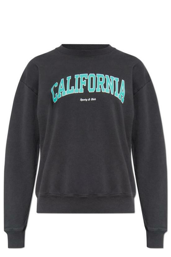 스포티앤리치 긴팔 티셔츠 ST071514501BA02 FADED BLACK SPRING GREEN WHITE DOM - Sporty & Rich