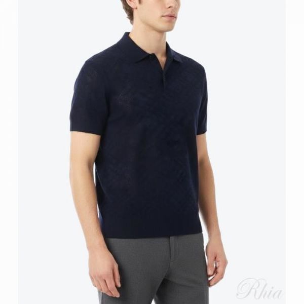 버버리 26SS 체크 울 폴로 셔츠 8118493 - Burberry