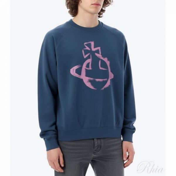 비비안웨스트우드 스텐실 ORB 래글런 스웨트셔츠 3I01000Z J006O K419 레글런 스웻셔츠 - Vivienne Westwood