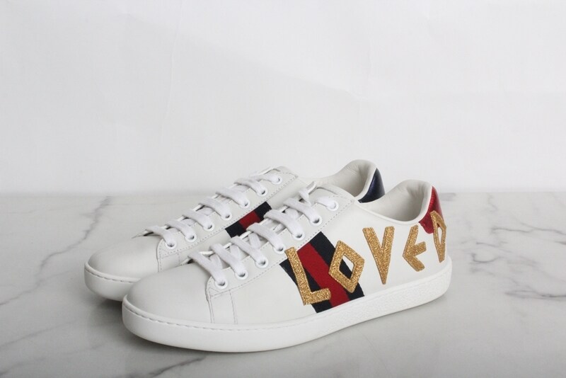 구찌 여성 로우탑 스니커즈 구찌 삼선 러브 스니커즈 37/5 (245) S - Gucci