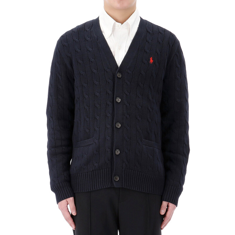 국내배송 26SS 폴로랄프로렌 포니 로고 케이블 니트 가디건 710890548 004 - Polo Ralph Lauren