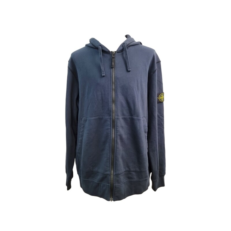 [3XL] 스톤아일랜드 와펜 후드 풀집업 네이비 CHZB57BI - Stone Island