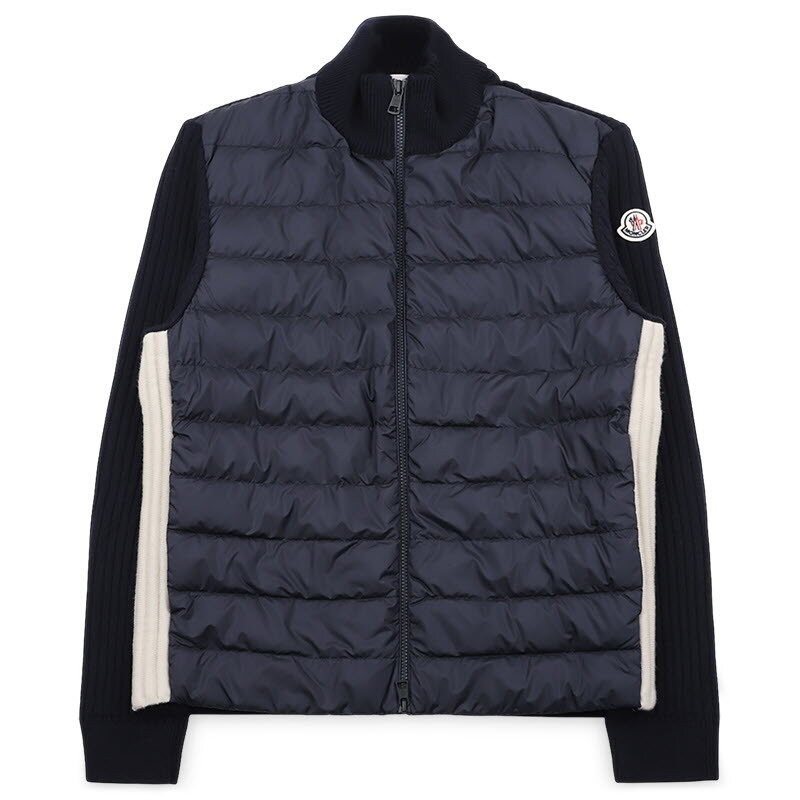 디몬트 몽클레어 남성 로고 패치 믹스 패딩 집업 자켓(네이비) 9B00003 M1131 776 - Moncler
