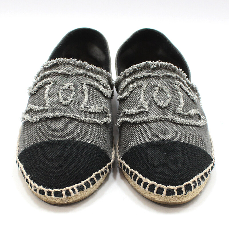 샤넬 G29762 데님 에스파듀 슬립온 스니커즈 36 - Chanel