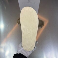 브루넬로 쿠치넬리 스웨이드 슬라이드 샌들 슬리퍼 썸네일 3