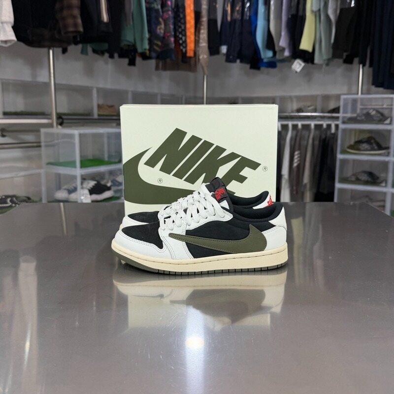 나이키 조던 1 X 스캇 OG 미디움 올리브 로우 스니커즈 - Nike