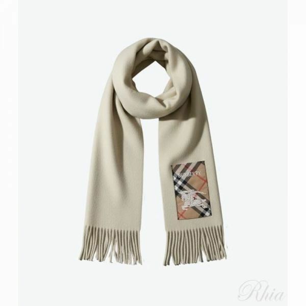 버버리 26SS 체크 라벨 캐시미어 스카프 8103995 - Burberry