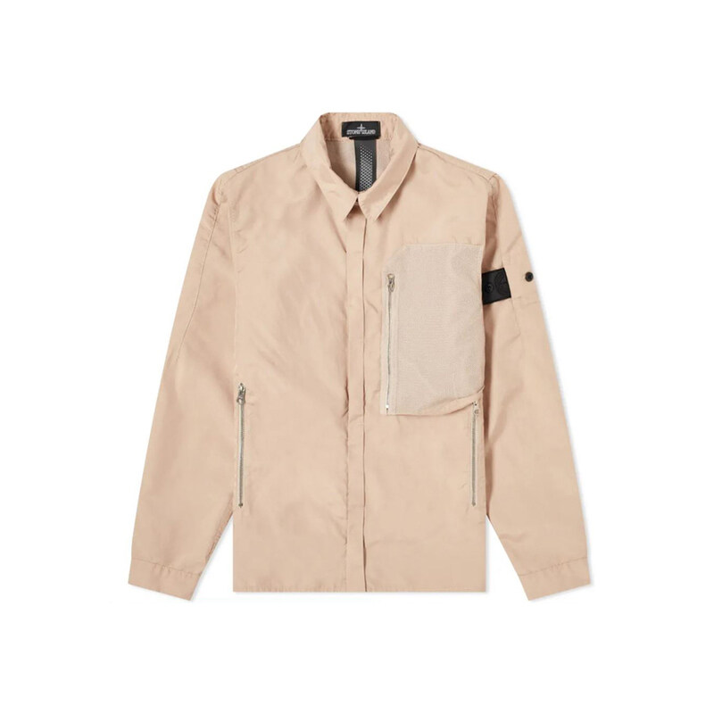 15주년 와펜 쉐도우프로젝트 셔츠 자켓 핑크베이지 741910102 V0082 - Stone Island