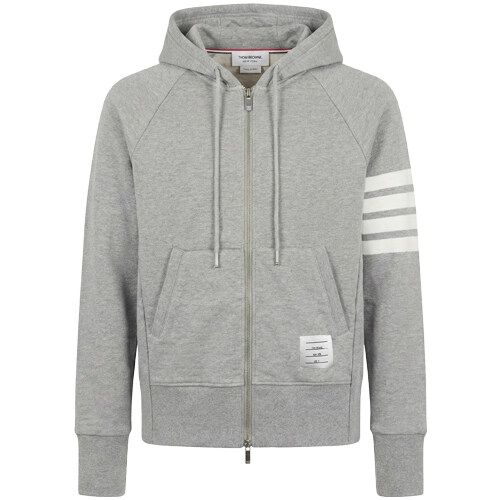 [톰브라운] MJT022H 00535 068 엔지니어드 4선완장 후드집업 라이트그레이 남성 자켓 / TJ - Thom Browne