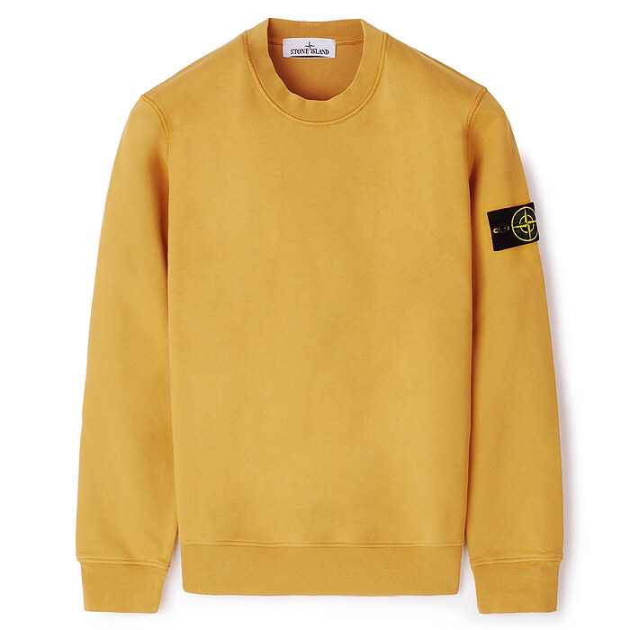 26SS 스톤 와펜 라운드 맨투맨 머스타드 L1S156100060 S0051 V0034 - Stone Island