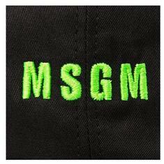 MSGM 그린 로고 기모 볼캡 블랙 3340ML02 227558 99 썸네일 4