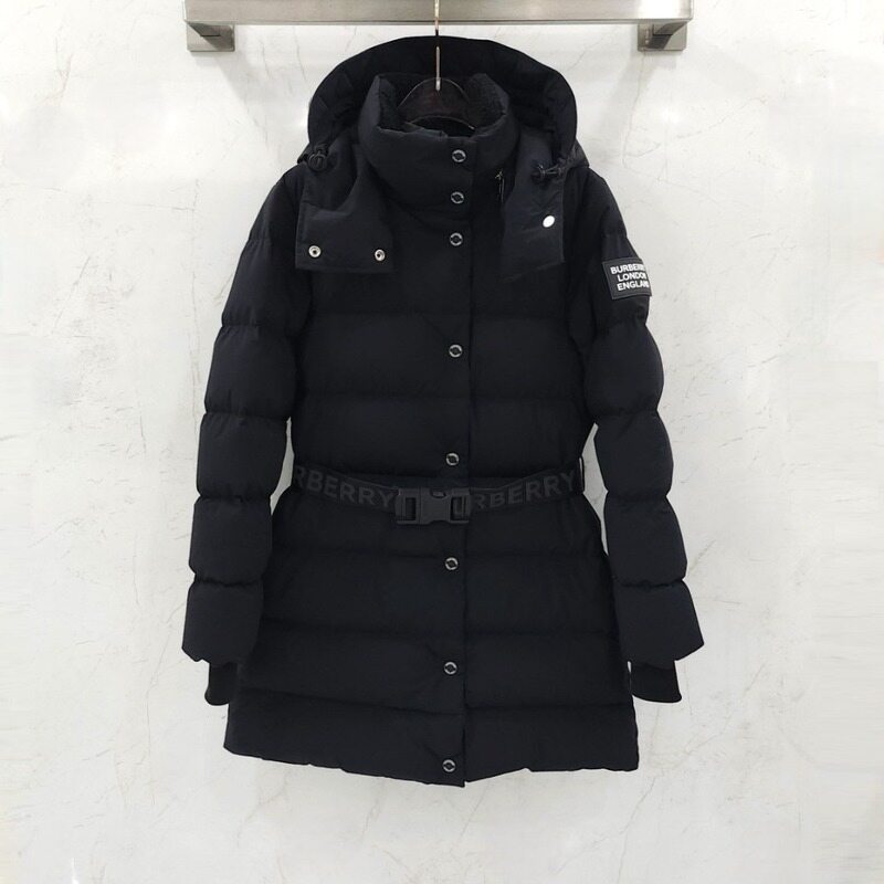 [럭스유] XS / 버버리 블랙 에핑햄 벨티드 패딩 8021978 - Burberry