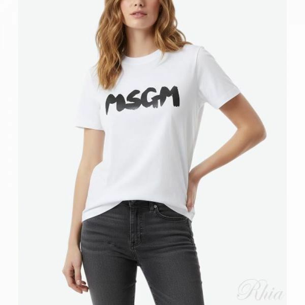 MSGM 클라우드 로고 반팔 티셔츠 3641MDM99 247002 01 - MSGM