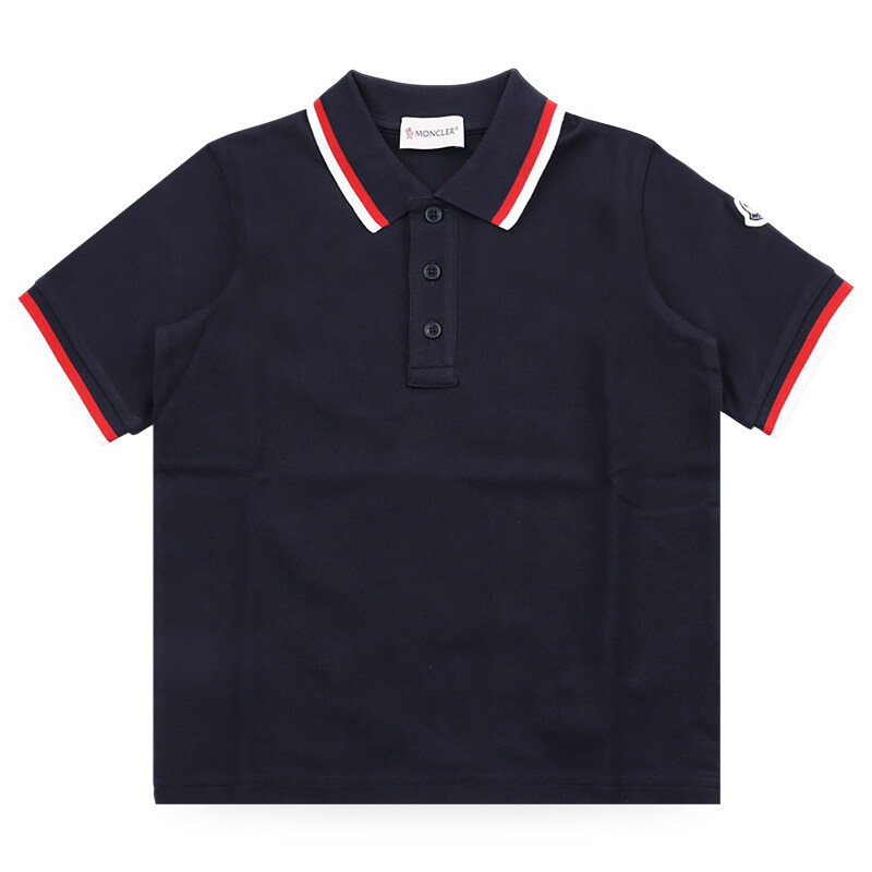 디몬트 몽클레어 키즈 카라 배색 PK 반팔(네이비) 8A00003 8496W 778 - Moncler