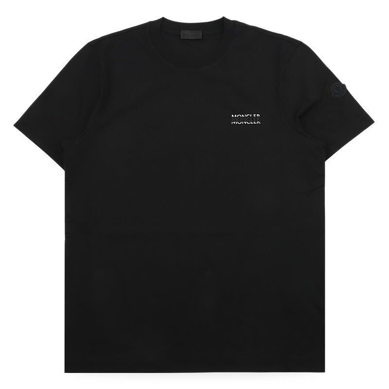 디몬트 몽클레어 남성 블랙 와펜 레터링 로고 반팔(블랙) 8C00007 89AYW 999 - Moncler