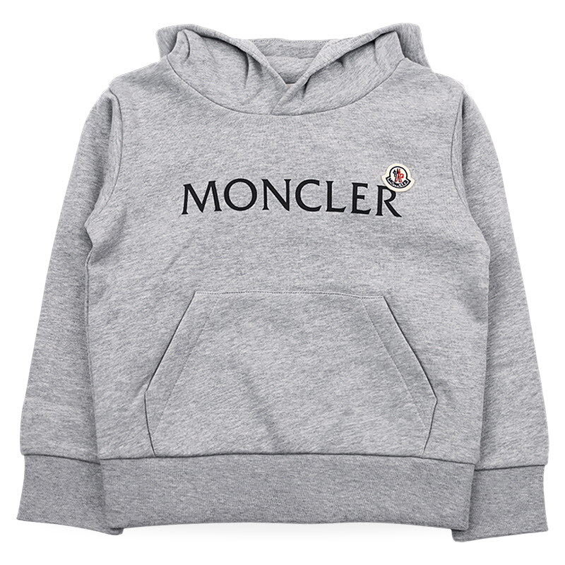 디몬트 몽클레어 키즈 로고 레터링 와펜 후드 맨투맨(그레이) 8G00017 899PS 980 8,10A - Moncler