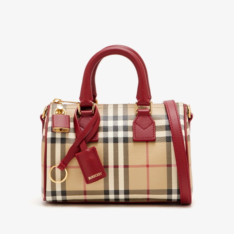 버버리 미니 체크 볼링백 8116280 - Burberry