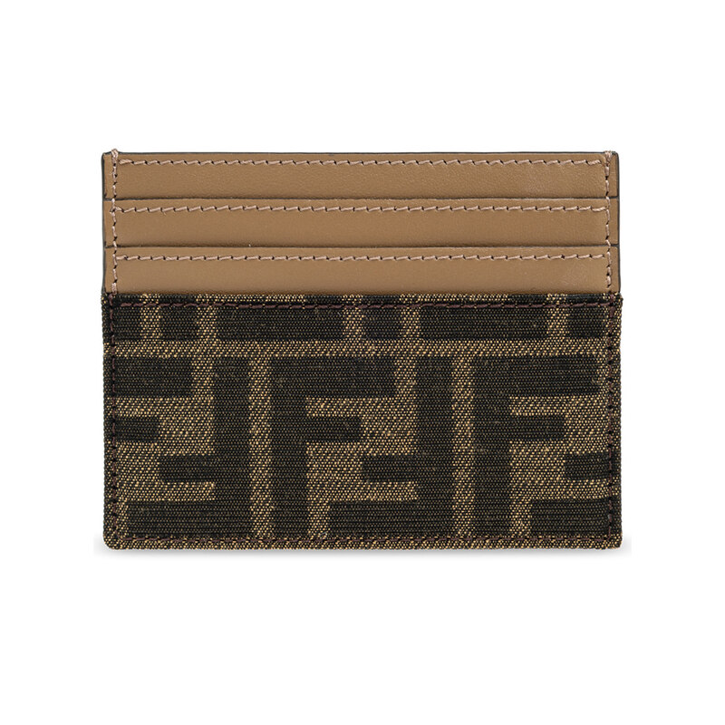 펜디 26SS FF 자카드 로고 바게트 카드지갑 브라운 8M0445 A98P F0A6E - Fendi