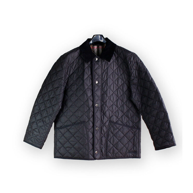 버버리 윌로우브룩 남성 퀼팅 자켓 블랙 81136421 - Burberry