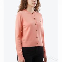 메종키츠네 볼드 폭스 헤드 패치 레귤러 가디건 MW00508KT1036 0092 폭스헤드 썸네일 1