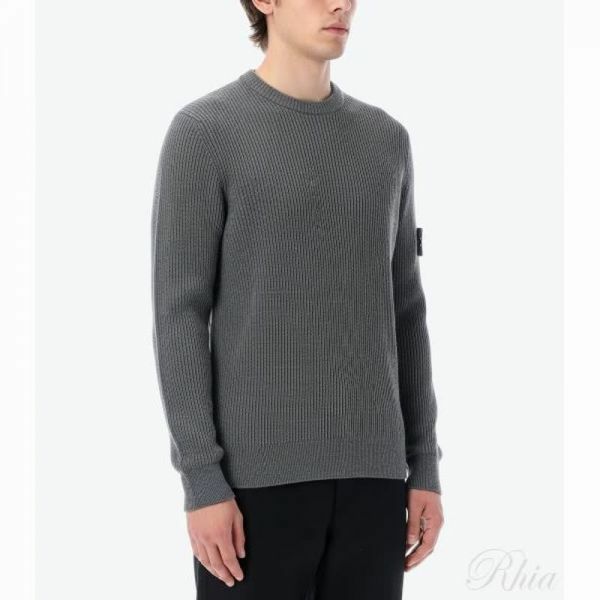 스톤아일랜드 5100053 풀 립 Rws 울 스웨터 K2S15 S00C2 V0M67 리브 - Stone Island