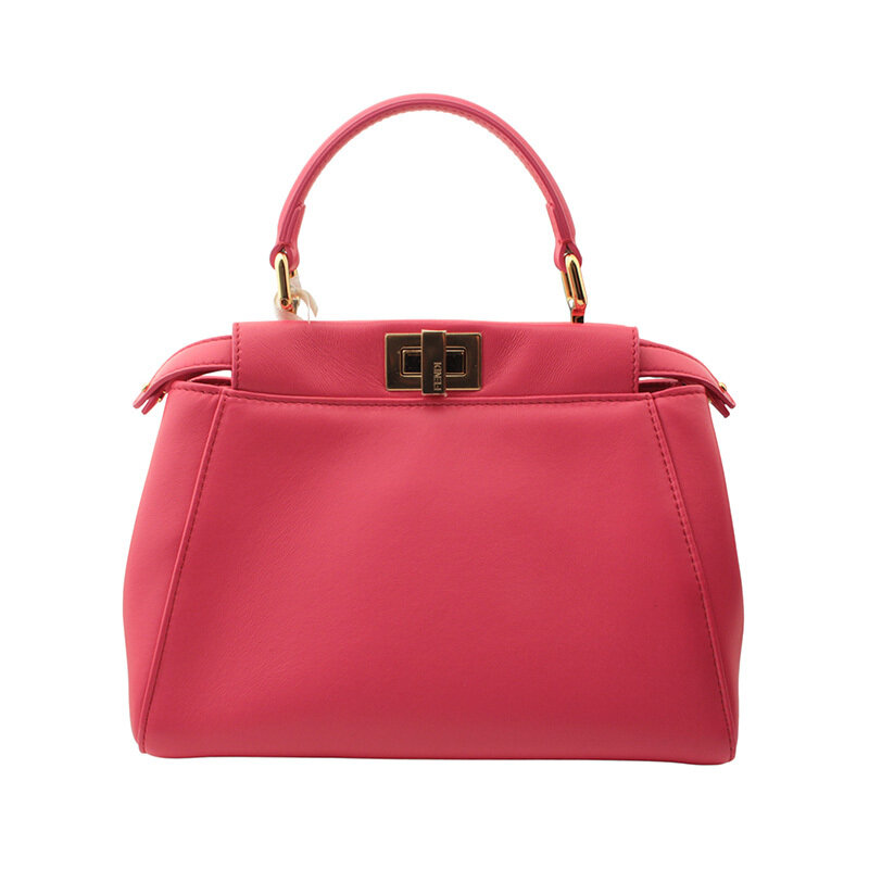 펜디 코랄핑크 스몰 피카부 금장 토트겸 크로스 - Fendi