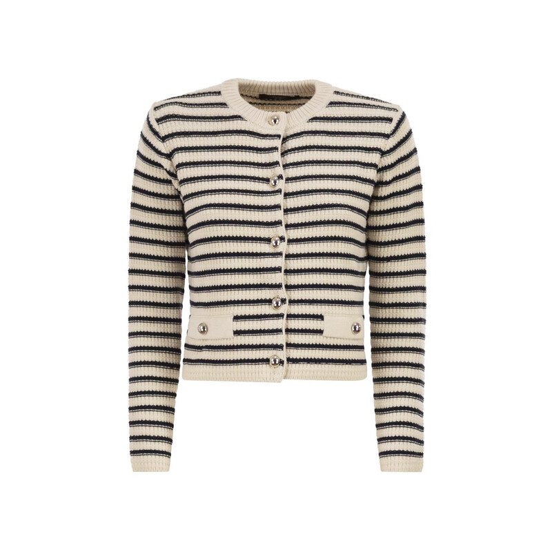 26SS 보드카 WKDVODKA 가디건 아이보리/네이비 2615341041 012 - Max Mara