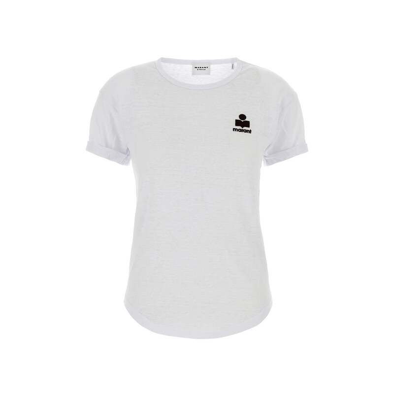 26SS 콜디아 KOLDIA 로고 린넨 티셔츠 화이트 TS0315FA A1N09E 20WH - Isabel Marant