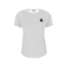 26SS 콜디아 KOLDIA 로고 린넨 티셔츠 화이트/버건디 TS0315FA A1N09E WHBY 썸네일 1