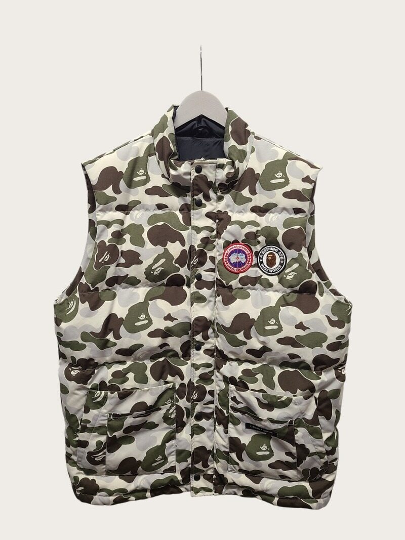 [중고명품/루이스잇] 2XL / 캐나다구스 X 베이프 그레이 프리스타일 카모 베스트 조끼 - Canada Goose